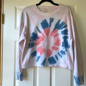 Vici Ocean Drive Tie Dye Crop Sweatshirt Small
